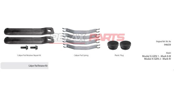 60985 - Caliper Pad Retainer Kit