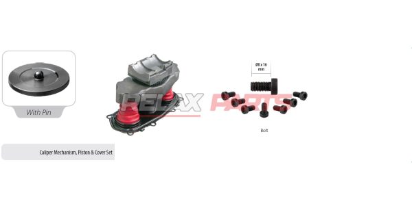 61011 - CALIPER MECHANISM PISTON & COVER SET BPW CALIPER