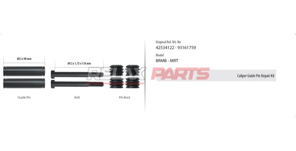 61105 - CALIPER GUIDE PIN REPAIR KIT 42534122 IVECO