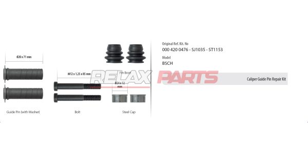61152 - Caliper Guide Pin Repair Kit