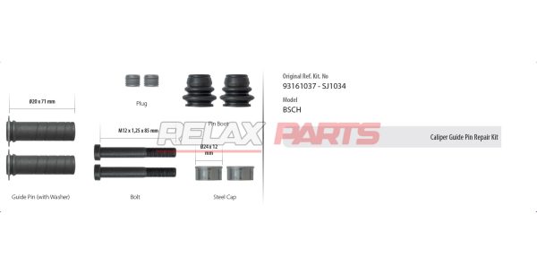 61153 - CALIPER PIN REPAIR KIT 93161037